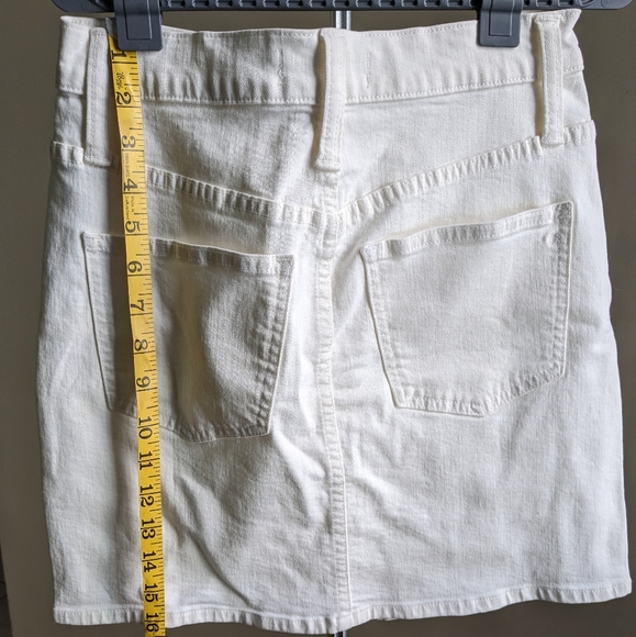 NWT Sz 25 Madewell White Stretch Denim Button Skirt - Picture 5 of 6